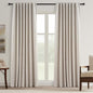Topfinel 105 Inches Long Blackout Natural Linen Curtains by Topfinel