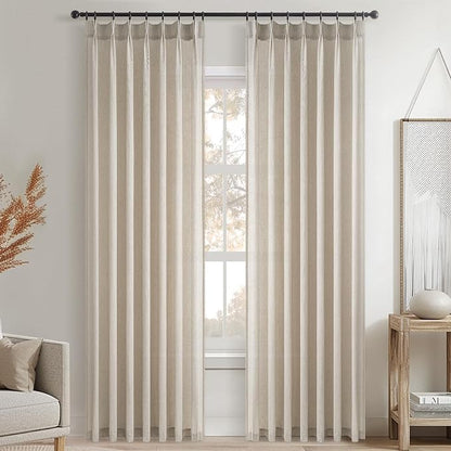 Pinch Pleated 94 Inch Curtains 2 Panels - Image 8