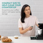 Navaris Coffee Pod Holder, Black - Compact, Space Saving Coffee Capsule Storage Holders - Durable Espresso Organiser Station - Coffee Machine Drawer Ideal for Small Kitchens