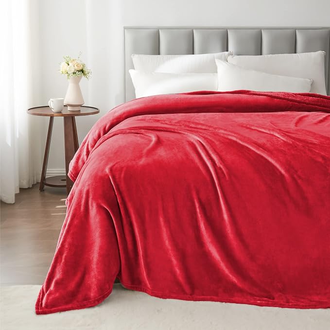 BEDELITE Fleece Blanket Soft Plush Full Bed Blanket Red 84"x90" | Ultra Soft - Image 8