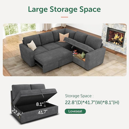 HONBAY Modular Sectional Sleeper Sofa - Image 3