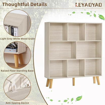 LEYAOYAO 8 Cube Bookshelf, 3 Tier Bookcase - Image 5