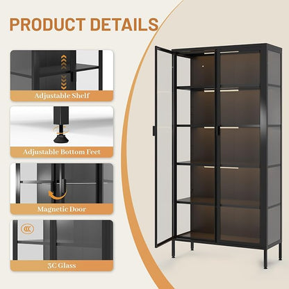 Eltean 71" H Display Cabinet - Image 6