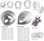 KALAIEN 31Pcs Austin Rose Cutter Set Rose Petals Silicone Fondant Mould Veining Petal Sugar Flower Making Tool