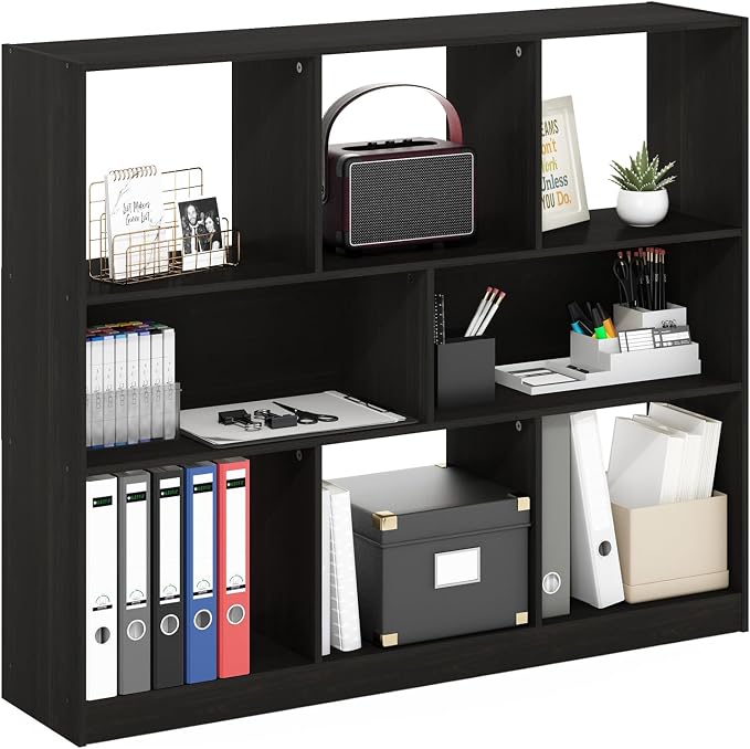 Furinno DALY Book Shelf, 8-Cube Bookshelf, Horizontal Cube Storage Organizer by Furinno-FitsYourSpaceFitsYourBudget
