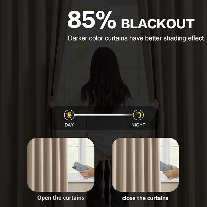 Pinch Pleated Window Curtain Panels 156 Inches Long Light Blocking Solid - Image 3