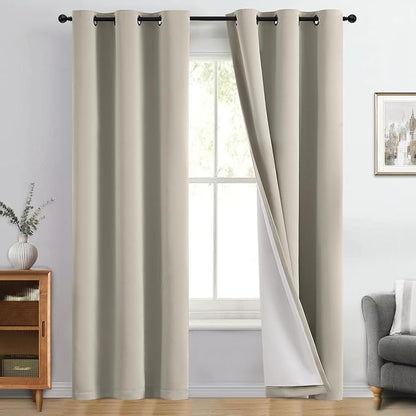 Yakamok Stone Blackout Curtains 84 Inches Long by Yakamok