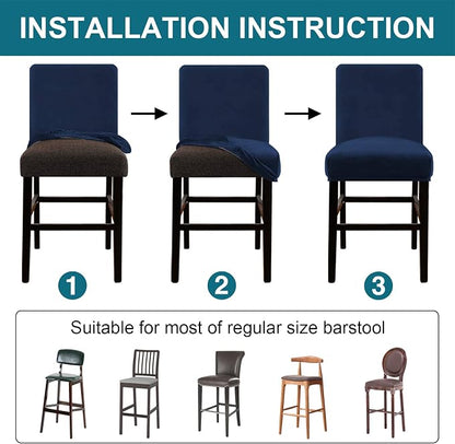 Turquoize Bar Stool Covers 4 Pack Bar Stool Covers - Image 5