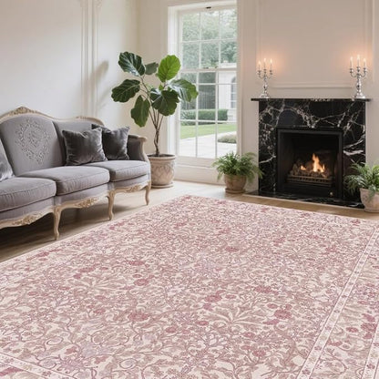 4x6 Area Rug for Bedroom Beside Rug, Laundry Room, Washable Non-Slip Low Pile - Image 2