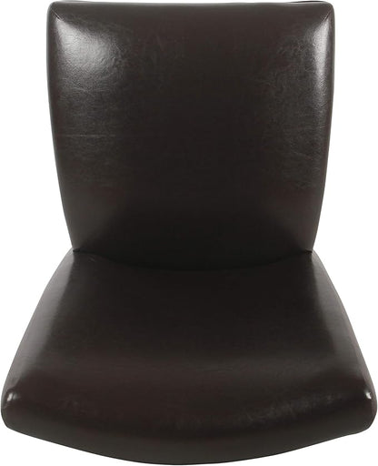 HomePop Parsons Upholstered Accent Dining Chair, Dark Brown Faux Leather - Image 7