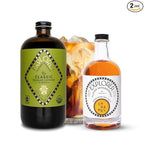 Explorer Cold Brew Coffee Concentrate & Syrup Bundle | Organic Regular Caffeine & Caramel Coffee Syrup | Gluten Free Instant Liquid Mix | Iced or Hot