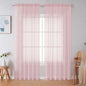 Simplebrand Blush Sheer Curtains 84 Inches Long, Light Filtering Rod Pocket by Simplebrand