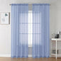 Chyhomenyc Denim Blue Sheer Curtains 84 Inches Long, 2 Panels | Light Filtering by Chyhomenyc
