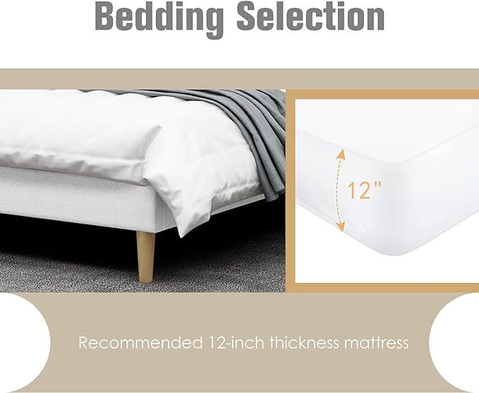 AGARTT Upholstered Platform Bed Frame Full Size - Image 6