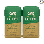 Cafe La Llave Whole Bean Espresso Coffee, Premium Dark Roast, 32 oz Bags (Pack of 2) - Rich Cuban-Style Blend