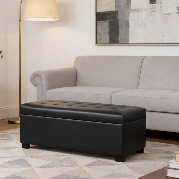 HomePop Large Tufted Storage Bench - Image 4