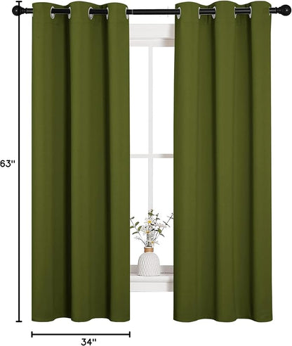NICETOWN Kitchen Curtain Panels Blackout Draperies, Thermal Insulated Solid - Image 9