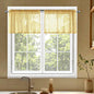 SpaceDresser Check Sheer Curtains 18 Inches Long by SpaceDresser
