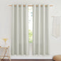 NICETOWN Linen Textured Gray Curtains 72 inches Long, Grommet Bedroom Curtains by NICETOWN