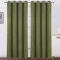 Blackout Curtains 66 x 84 inch/Olive Green Curtains Set of 2 Panels/Thermal by Lemomo