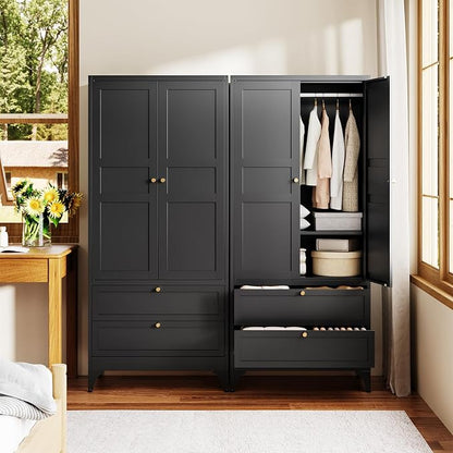 Letaya 71" Metal Wardrobe Cabinets - Image 4