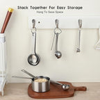 Measuring Cups, Measuring Cups and Spoons Set, Stainless Steel 6 Measuring Spoons Set and 5 Measuring Cup for Kitchen & Baking, Metric & US Mini Metal Teaspoon Measuring Tools Equivalents