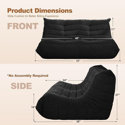 Bean Bag Loveseat Chair Big Sofa Beanbag Chair - Image 2