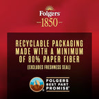 Folgers 1850 Black Gold Dark Roast Ground Coffee, 12 Ounce (Pack of 6)