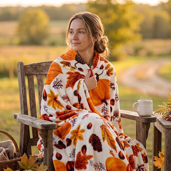 BEDELITE Fleece Blanket Soft Fall Throw - Image 3