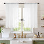 BGment 40 Inches Long White Linen Curtains by BGment