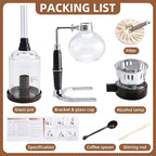 Amarine 5-Cup Tabletop Siphon Coffee Maker, 16 Ounce, Clear with Alcohol Burner (TCA-5)