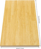Butcher Block Countertop | 30x18in Wood Board Countertop | DIY Washer Dryer/Island/Kitchen Counter-top | countertop Cutting Board | 1102lbs Load Capacity | Wood Color | NO Base Legs, 1.38in Thick