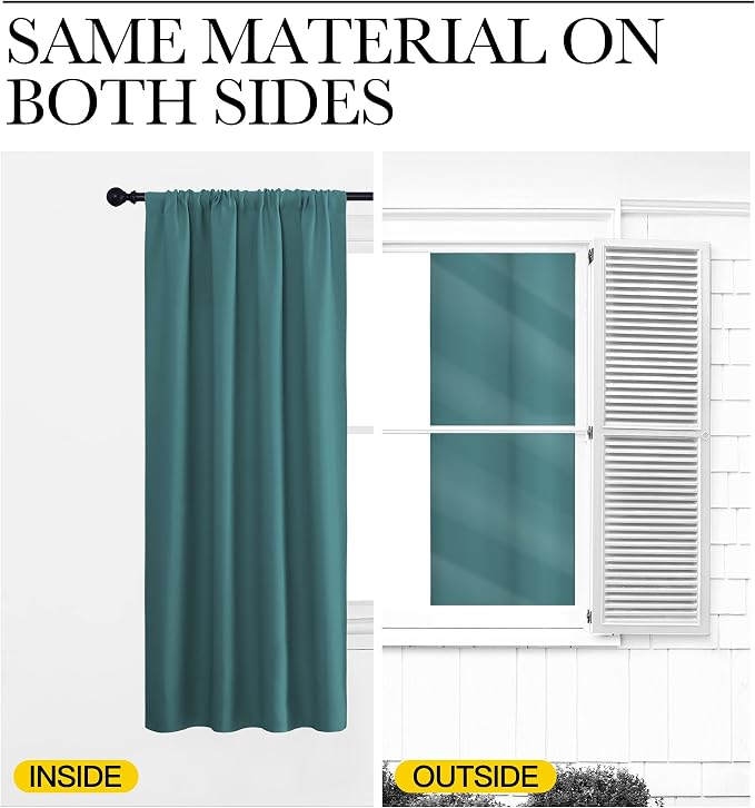 NICETOWN Blackout Curtains for Living Curtains, Three Pass Microfiber Noise - Image 7