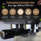 54mm Bottomless Portafilter 3 Ears ABS Handle – Fits Breville Barista Express, Bambino, Impress, Duo Temp Pro and Infuser – Includes 18g Filter Basket Hands-Free Dosing Funnel & 1.7mm Puck Screen