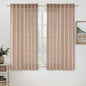 MIULEE Natural Beige Linen Curtains 52x63 Inch Long by MIULEE