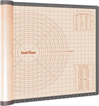 Silicone Pastry Mat 36 x 24 Inch - Larger Silicone Baking Pastry Mat for Rolling Dough,Non Slip Silicon Dough Sheet with Measurement,Perfect for Making Pie,Pizza(Gray)