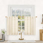 Short Linen Window Curtains 30 Inches Long 2 Panels 34 x 30 Inch | Beige by LAMIT