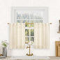 Short Window Linen Curtains 36 Inch Length 2 Panels, 34x36 Inch | Beige by LAMIT