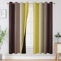 Brown and Yellow Blackout Curtains 52Wx72L Inch 2 Panels | Thermal Insulated by ESTELARTEXTILER