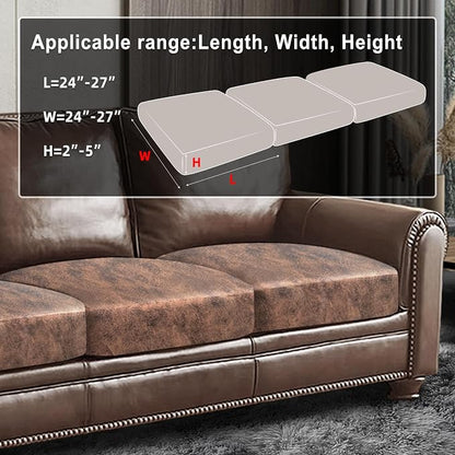 ANARACHON Leather Look Couch Cushion Covers Sofa Seat Slipcovers Sets Couches - Image 3