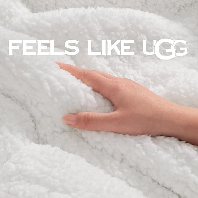 UGG Nita Throw Blanket, Reversible Fleece Blanket, Machine Washable, Soft & Cozy - Image 5
