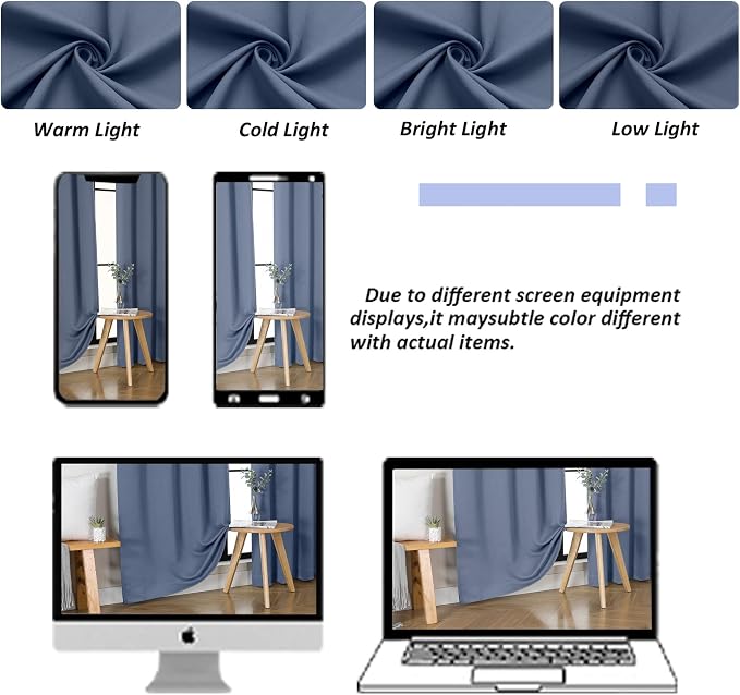 Simplebrand Ava Denim Blackout Curtains - Image 9