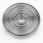 12 Pieces Round Cookie Biscuit Cutter Set,Graduated Circle Pastry Cutters,18/8 Stainless Steel Cookie Cutters and Donut Cutter Ring Molds