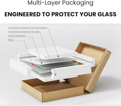 Dulles Glass 36 inch Square Glass Table Top - Image 9