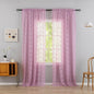 YJ YANJUN Vintage Lace Curtains 108 Inch Long-Victorian Floral Pattern Lilac by YJYANJUN