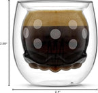 JoyJolt Mickey Pants and Minnie Skirt 3D 2oz Espresso Cups. Double Walled Espresso Glasses (2pc) Small Double Wall Glass Coffee Cups. Demitasse Cups, Espresso Measuring Cup or Liqueur Shot Glasses