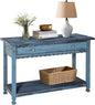 Alaterre Furniture Rustic Cottage Media Console Table, Antique Blue by AlaterreFurniture
