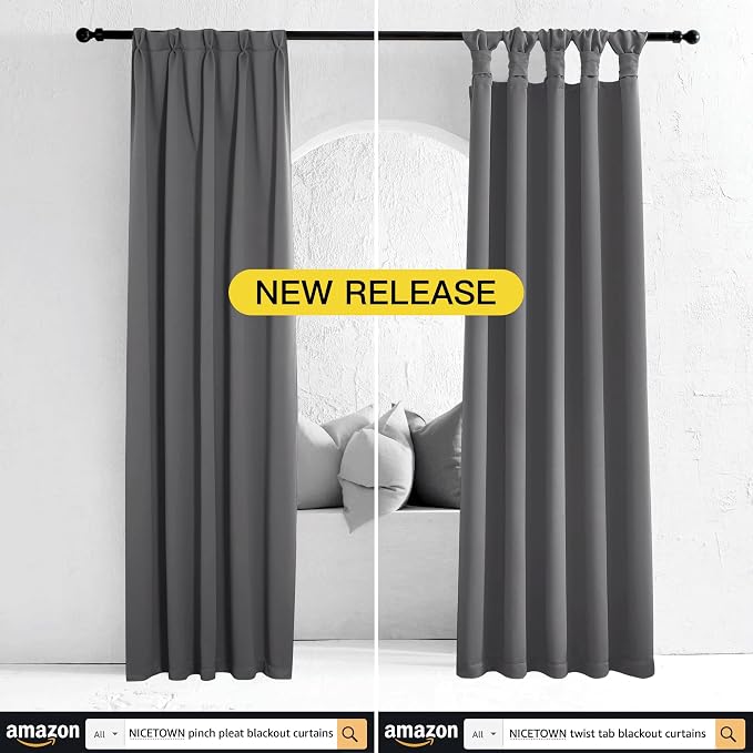 NICETOWN Blackout Short Kitchen Window Curtains - Image 6