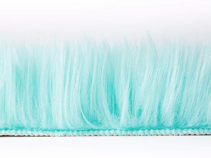 Ashler faux fur rug, Fluffy Shaggy Area Rug Ultra Soft 3 x 3 Feet Round Fur Rug - Image 9
