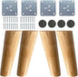 KITEVICH 4PACK Solid Wood Furniture Legs 6 Inch Sofa Legs, Replacement Legs Mid by KITEVICH
